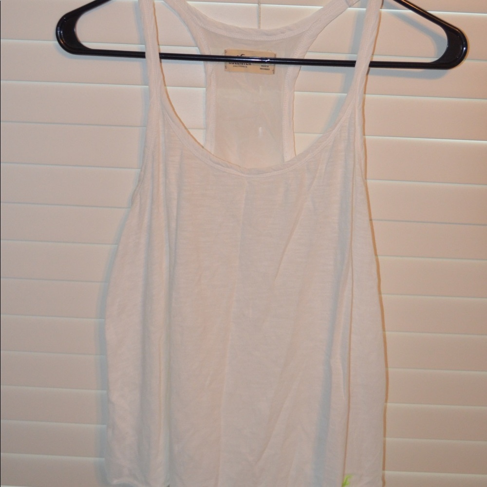 Hollister white razorback tank